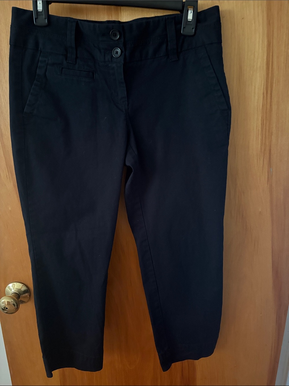 Lands' End Navy Cropped Chino Pants